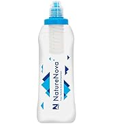 NatureNova Water Filter, 1.0L Filtered Water Bottle - BPA Free with Filter Integrated 2 Stage Por...