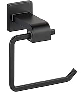 DELTA Ara Toilet Paper Holder, Matte Black, Bathroom Accessories, 77550-BL 3.46 x 6.22 x 6.22 Inches