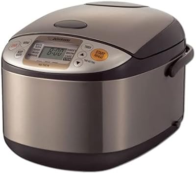 Zojirushi NSTSC18XA Micom 10-cup Rice Cooker/Warmer Stainless Brown Bundle with Cuisinart Cookbook Bundle