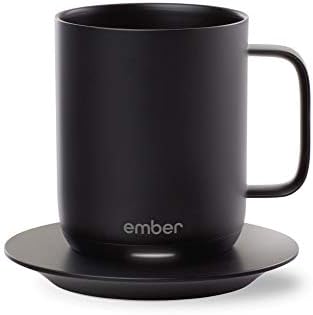 Ember Temperature Control Smart Mug, 10 oz, 1-hr Battery Life, Black - App Controlled Heated Coffee Mug