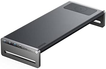 Anker 675 USB-C ドッキングステーション (12-in-1, Monitor Stand, Wireless) モニタースタンド ワイヤレス充電 100W USB PD対応 4K HDMIポート microSD＆SDカードスロット 3.5mmオーディオジャック イーサネットポート 10Gbps USB-C USB-Aポート搭載 高速データ転送