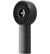 JISULIFE Handheld Mini Fan, 5000mAh Upgraded Portable Fan with Powerful Wind, USB Rechargeable Mi...