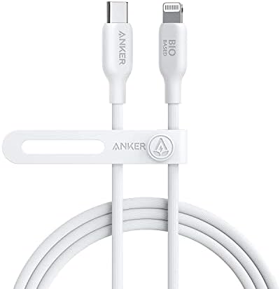 Anker USB-C to Lightning Cable, 541 Cable (Aurora White, 6ft), MFi Certified, Bio-Based Fast Charging for iPhone 14 14pro Max 13 Pro 12 11 X XS XR 8 Plus (Charger Not Included)