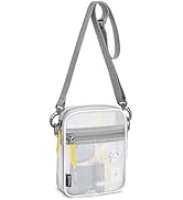 G4Free Clear Bag Stadium Approved, Clear Sling Mesh Bag for Women Men, Crossbody Transparent Ches...