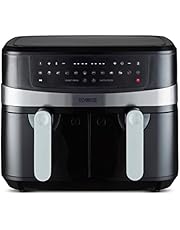 Tower T17088 Vortx 9L Dual Basket Air Fryer with Smart Finish, 2600W, Black