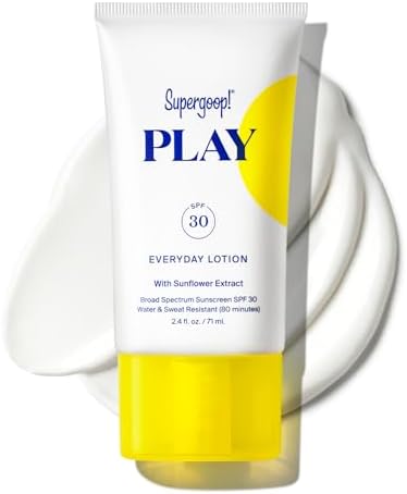 Supergoop! PLAY Everyday SPF 30 Lotion, 2.4 oz - Broad Spectrum Sunscreen for Sensitive Skin - Water & Sweat Resistant Body & Face Sunscreen - Clean Ingredients - Great for Active Days