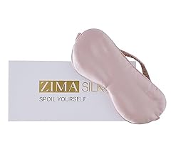 ZIMASILK 100% 22 Momme Pure Mulberry Silk Sleep Mask,Filled with 100% Mulberry Silk,Silk Wrapping Strap- Super Soft & Comfo…