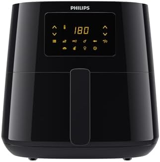 Philips Essential Airfryer XL - 6.2 L, 1.2 Kg, 2000 watt, 7 cook presets, Recipes (NutriU app), Digital display, Rapid Air Technology, Black (HD9270/90)