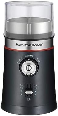 Hamilton Beach 10oz Electric Coffee Grinder with Multiple Grind Settings for up to 14 Cups, Stainless Steel Blades, Black