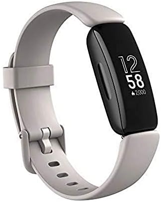 Fitbit Inspire 2 Health & Fitness Tracker with a Free 1-Year Premium Trial, 24/7 Heart Rate, Lunar White, One Size (S & L Bands Included)