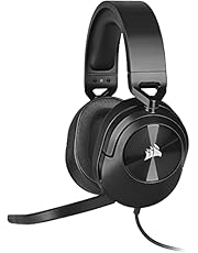 CORSAIR HS55 SURROUND Lightweight Multiplatform Wired Gaming Headset – Dolby 7.1 Surround Sound – iCUE Compatible – PC, Mac, PS5, PS4, Xbox, Nintendo Switch, Mobile – Carbon