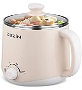 Dezin Electric Hot Pot, Rapid Noodles Cooker, Stainless Steel Mini Pot Perfect for Ramen, Egg, Pa...