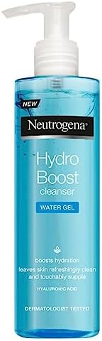 Neutrogena Hydro Boost Lightweight Hydrating Facial Cleansing Gel, Gentle Face Wash & Makeup Remover with Hyaluronic Acid, Hypoallergenic & Non Comedogenic, 6 oz