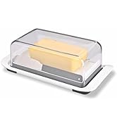 KITCHENDAO Butter Dish with Lid and Knife Spreader for Countertop and Refrigerator, Airtight to K...