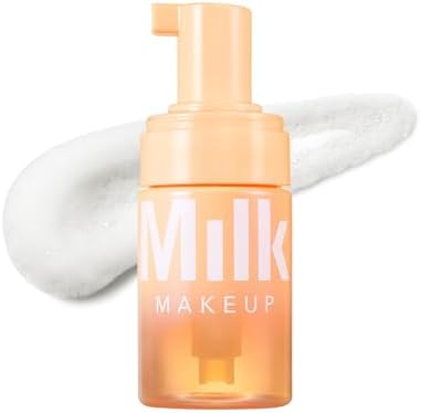 Milk Makeup Cloud Glow Priming Foam - 27 mL - Illuminates & Primes Skin with Turmeric & Saffron - Creates Smooth Base for Makeup - 12-Hour Hold - All Skin Tones - Vegan, Cruelty Free