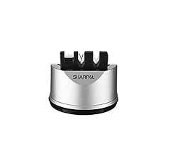 SHARPAL 191H Pocket Kitchen Chef Knife and Scissors Sharpener for Straight and Serrated Knives, 3-Stage Knife Sharpening To…