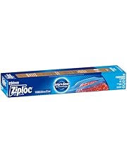 Ziploc Freezer Bags Large, Resealable &amp; reusable food storage, Microwave safe and BPA free, 14-Pack
