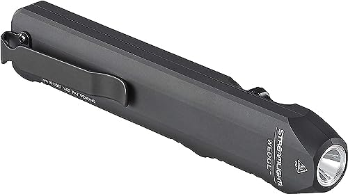 Streamlight 88810 Wedge 300-Lumen Slim Everyday Carry Flashlight, Includes USB-C Cord, Lanyard, Black