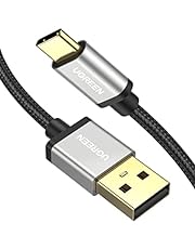 UGREEN USB C Cable USB Type C Cable Fast Charging Nylon Braided Cord Compatible with iPhone 15 Pro Max, Galaxy S24 S23 S22 Ultra, Pixel, LG, Motorola Moto, Nokia, LG, Switch, Android Auto(1M)