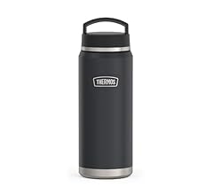 THERMOS ICON SERIES BY Stainless Steel Water Bottle with Screw Top Lid, 40 Ounce, Granite