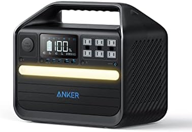 Anker 555 Portable Power Station, 1024Wh Solar Generator (Solar Panel Optional) with LiFePO4 Battery, 6 AC Outlets, 3 USB-C PD Ports at 100W Max, 1000W Powerhouse for Outdoor RV, Camping, Emergency