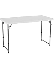 LIFETIME Height Adjustable Craft Camping and Utility Folding Table