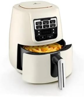 Karaca Air Cook XL 2 in 1 Airfryer, 1550W Power, 6 Cooking Functions, Large Meal Volume with Less Fat, Odourless and Smokeless Cooking, User Friendly Display, Adjustable Cooking Time, Starlight