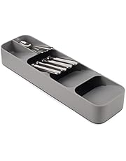 Joseph Joseph 85119 DrawerStore Compact Cutlery Organiser, Grey,1 Count