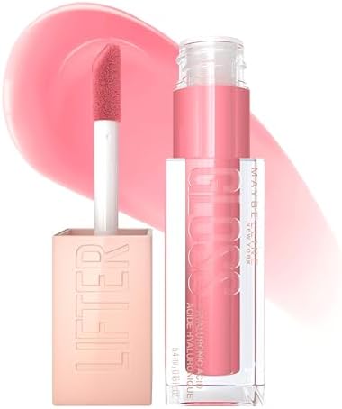 Maybelline New York Lifter Gloss Hydrating Lip Gloss with Hyaluronic Acid, Gummy Bear, Sheer Light Pink, 1 Count