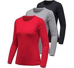 2 or 3 Pack Women's UPF 50+ Long Sleeve Workout Shirts, UV Sun Protection Running Shirt, Dry Fit Athletic Tops