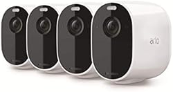 Arlo Essential HD Outdoor Security Camera (1st Gen)- 4 Pack – Outdoor & Indoor Wireless Camera, Integrated Spo