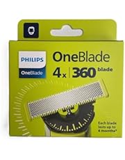 Philips OneBlade 360 Original Replacement Blades for All OneBlade and OneBlade Pro Models, Four Pack (Model QP440/50)