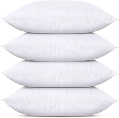 Utopia Bedding Throw Pillows (Set of 4, White), 14 x 20 Inches Pillows for Sofa, Bed and Couch Decorative Stuffer Pillows