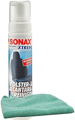 Sonax Upholstery & Alcantara Cleaner (250 ml) Bundled with Microfiber Cloth (2 Items)