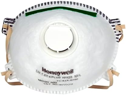 Honeywell NIOSH-Approved N95 Respirator Mask with Exhalation Valve for Airborne Particulates (RWS-54006)