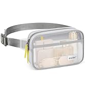 G4Free Clear Belt Bag, Clear Fanny Pack Stadium Approved for Women, Adjustable Strap Transparent ...