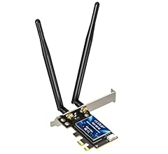 WiFi 6E Card PCIe Bluetooth for Desktop PC, Tri-Band 6GHz/ 5GHz/ 2.4GHz Wireless Internal PCI Express Network Adapter with …