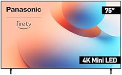 Panasonic W95 Series 75-inch Mini LED 4K Ultra HD Smart TV with Amazon Fire TV Built-in, Local Dimming Ultra, 