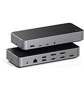 SATECHI Triple 4K Docking Station, USB C Docking Station 13-in-1, with 100W PD, 2 DisplayPort, 3 ...