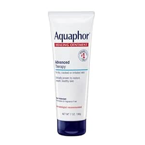 Aquaphor Healing Ointment Advanced Therapy Skin Protectant, Body Moisturizer for Dry Skin, Minor Cuts and Burns, Dry Cuticles, Cracked Heels, Hands and Lips, 7 Oz Tube