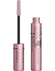 Maybelline New York Mascara, Volumising, Lengthening &amp; Waterproof, Flake-Free Formula, Infused with Bamboo Extract &amp; Fibres, Lash Sensational Sky High, Blackest Black, 7ml