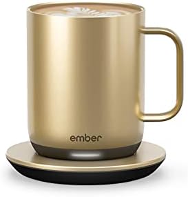 Ember Temperature Control Smart Mug 2, 10 Oz, App-Controlled Heated Coffee Mug with 80 Min Battery Life and Improved Design, Gold