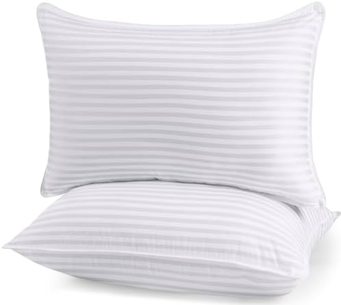 Utopia Bedding Bed Pillows for Sleeping Standard Size (White), Set of 2, Cooling Hotel Quality, for Back, Stomach or Side Sleepers