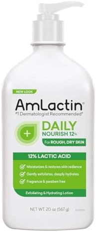 Generic Daily Nourish 12% - 20 oz Body Lotion AmLactin with 12% Lactic Acid - Exfoliator and Moisturizer for Dry Skin (Packaging May Vary)