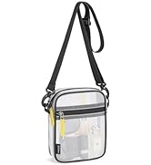 G4Free Clear Bag Stadium Approved, Clear Sling Mesh Bag for Women Men, Crossbody Transparent Ches...