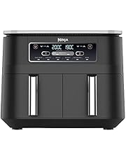Ninja Foodi Dual Zone Digital Air Fryer, 2 Drawers, 7.6L, 6-in-1, Uses No Oil, Air Fry, Max Crisp, Roast, Bake, Reheat, Dehydrate, Non-Stick, Dishwasher Safe Baskets, Ninja AF300