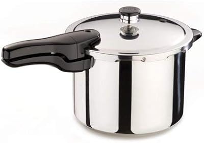 Presto 01362 6-Quart Stainless Steel Pressure Cooker Presto 6-Quart Stainless Steel Pressure Cooker, 6 QT, METALLIC