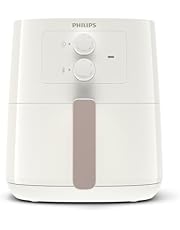 Philips Essential Air Fryer - 4.1 L Pan, Deep Fryer without Oil, Rapid Air Technology, HomeID Recipe App, Time &amp; Temp Control, White (HD9200/21)