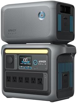 Anker SOLIX C1000 Portable Power Station and BP1000 Expansion Battery, 1800W Solar Generator, Full Charge in 58 Min, 2112Wh LiFePO4 Battery for Outdoor Camping and Home Backup (Optional Solar Panel)