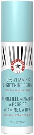 First Aid Beauty 10% Vitamin C Brightening Serum, Safe for Sensitive Skin, Helps Brighten + Visibly Firm Face + Neck, 1.7 oz